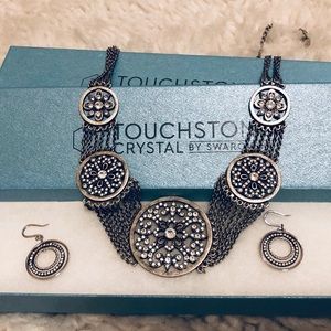 Angélique Collar Necklace Touchstone by Swarovski